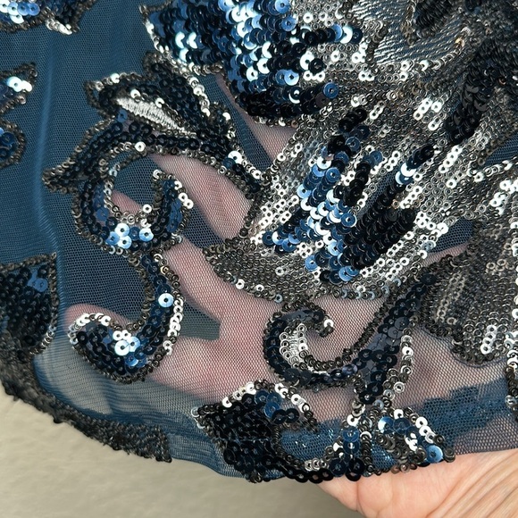 NWT WHBM Blue Sequin Flower Cami Size Small - Picture 5 of 11